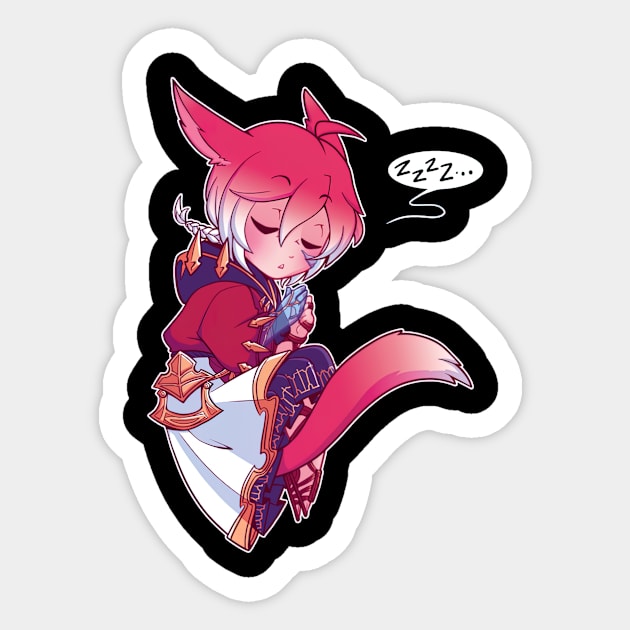 Sleepy G'raha Sticker by TaivalkonAriel